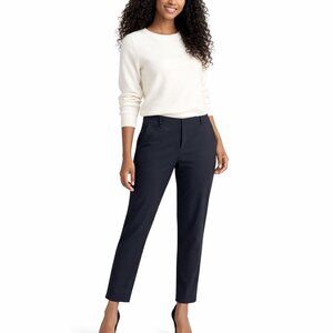 Banana Republic Size 4 Logan Fit Womens Black Wool Blend Stretch Ankle Pants